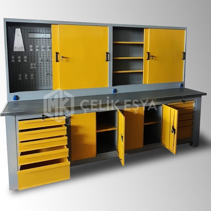 Sarı Gri Çalışma Tezgahı MK-22
